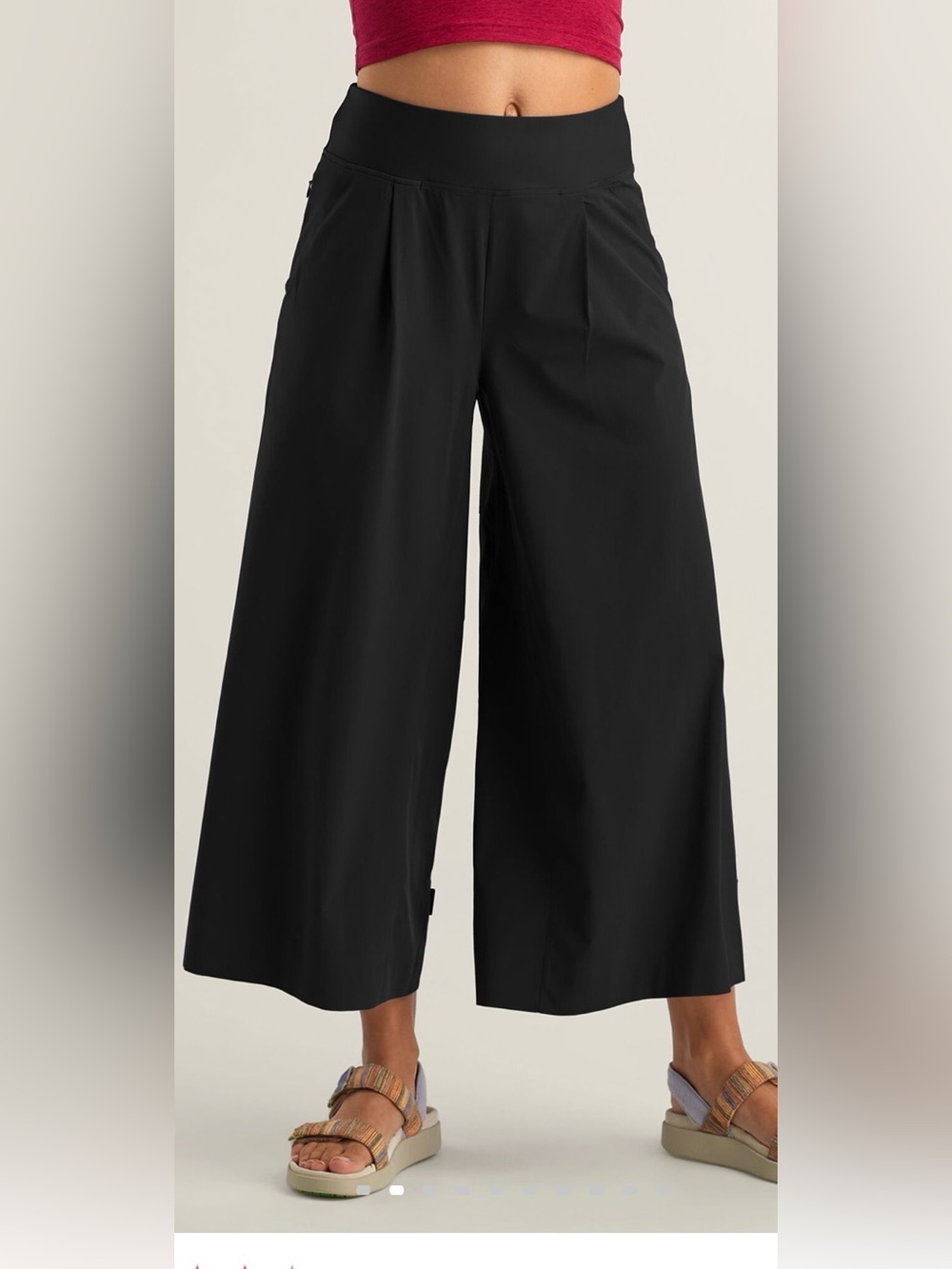 NWOT Title Nine Round Trip wide leg pant sz M black 230973